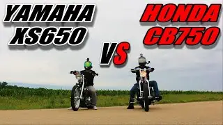 YAMAHA XS650 BOBBER VS. HONDA CB750 BOBBER!