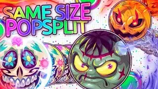 Agar.io INSANE SAME SIZE HACKED POPSPLIT EXTRAORDINARY DOUBLESPLITS BRUTAL MASSIVE TRICKSPLIT 
