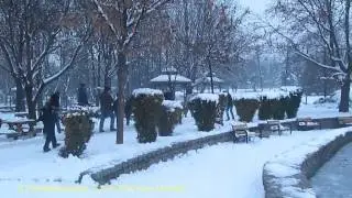 Turkish children are enjoying the snow in Ankara, the capital of  Turkish Republic 21.01.2016.