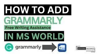 HOW TO ADD GRAMMARLY IN MS WORD- Grammarly free