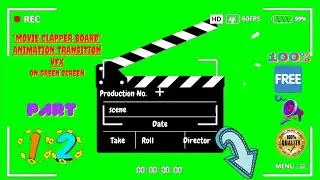Movie Clapper Board🎬Animation💦Transition VFX With 🙀Sound Effect🔊No Copyright Strike✔️100% Free 👍