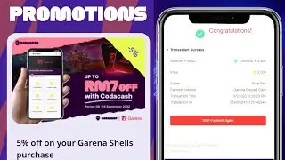 Dapatkan diskaun 5% setiap Pembelian Garena shells
