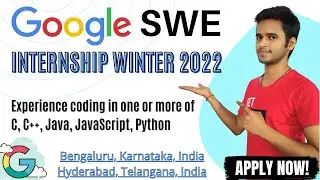 Google SWE Internship for College Students | Google Winter Internship 2022 | Engineer Productivity
