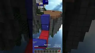 Insane block clutch! #minecraft #bedwars #shorts