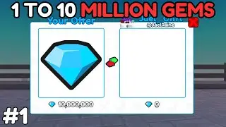 1 to 10MILLION GEMS! #1 (Toilet Tower Defense)