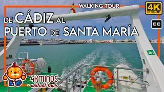 De Cádiz al Puerto de Santa Mª | 4K UHD Walking Virtual Tour Spain 2023