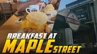 Desi exploring country style biscuit -Breakfast At Maple Street Biscuit Company #atlanta #fyp #food