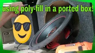 Poly filling my massive audio subwoofer box for better sound quality