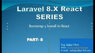 Laravel react bootstrap install | laravel react bangla tutorial  #8