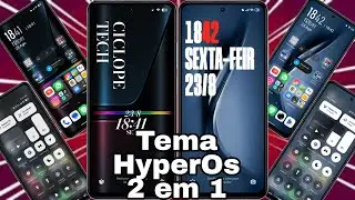 Tema Xiaomi 2 em 1 Super Combinação Ícones e Central de Controle HyperOs @CiclopeTech