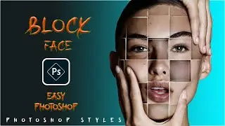Block Face Effect Quick & Easy Photoshop