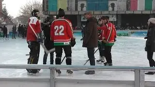 Угорські Хокеисти на Берегівщині. Magyar jégkorongozók Beregszászban. 23.01.2017.