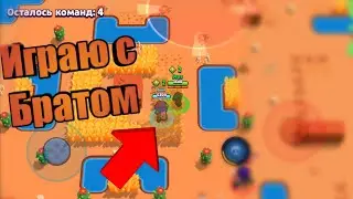 Играю с Братом в  Brawl Stars .Апнул 15 ранг на Вороне