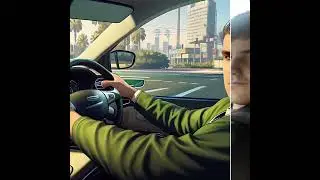 AI Image of me driving a car