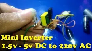 how to make a mini inverter 1.5v dc to 220v ac with an old mobile phone charger TRANSFORMATOR