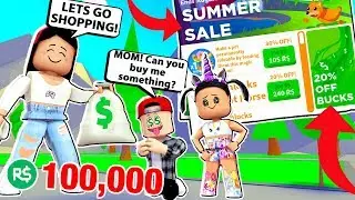 I BOUGHT MY SPOILED KID'S ALL THE NEW ITEMS in the SUMMER SALE! - Roblox - Adopt me