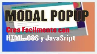 Modal POPUP 🔥 Cómo Colocarlo con CSS, JS y HTML 📌 Abrir Ventana Emergente Flotante al Hacer un Clic