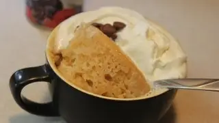 Peanut Butter Mug Cake with CookingAndCrafting
