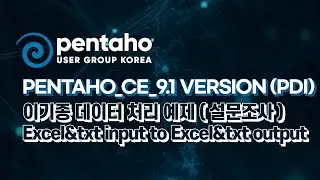 Pentaho_CE_9.1 version (PDI) - 이기종 데이터 처리 예제 (설문조사) - Excel & txt input to Excel & txt output
