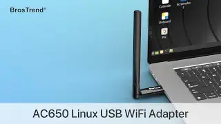 BrosTrend AC650 Linux USB WiFi Adapter, Speed up Your Linux PC and Hardware, Support Debian-based OS