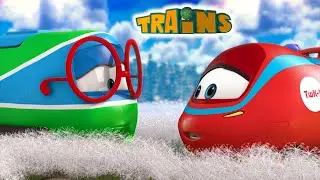 Train cartoon | Super wings | Collection 314