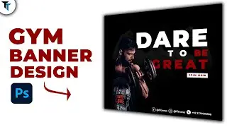 Amazing Gym and Fitness Banner Design in Photoshop | Graphic Designing Tutorial | Tech Tube