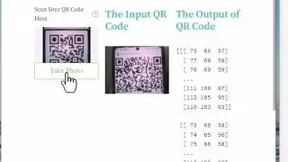 How does Streamlit Camera Input Widgets Used to Scan and Read QR Code?
