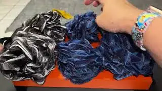 Qewro Loofa Peeling Badeschwamm für den Rücken, Duschschrubber