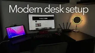 Minimal Modern Desk Setup | MacBook + Monitor