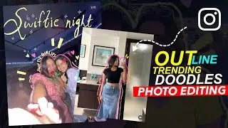 TRENDING DRAW DOODLES OUT LINE PHOTO EDITING TUTORIAL | HOW TO EDIT OUTLINE DRAW DOODLING IMAGES