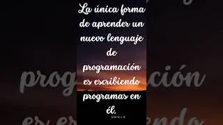 ¡Programar se aprende programando!