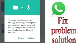 To recorda Voice Message allow WhatsApp access to your microphone