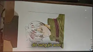Desenhei o Rei das Sombras de Solo Leveling! (Sung Jin-Woo Fanart BR)