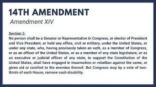 CALL TO INVOKE THE 14TH AMENDMENT AGAINST DONALD TRUMP. #Invoke14thAmendment