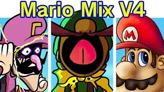 (Fanmade build) Friday Night Funkin' MARIO IS MISSING: VS PS135 | Mario Mix V4 (FNF Mod/Peach/Luigi)
