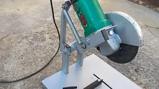 Homemade stand for an angle grinder