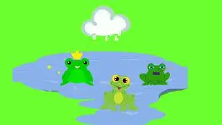 copyright free Cartoon Green Screen Animation frogs Walking  Running Green Video 