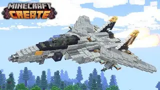 I Built A Working Fighter Jet Plane Using Create Mod
