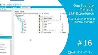 One Identity Manager | SAP Experience #16 | SAP GRC mapping in Identity Manager