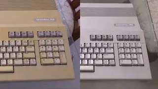 My old Commodore 128... before n after retrobrite      P2