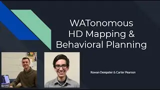 Tech Talk 3 F20 - HD Mapping and Behavioural Planning