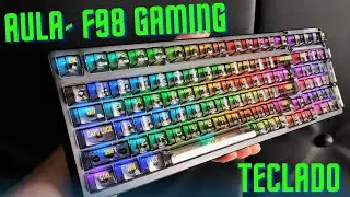 Aula-Teclado mecánico F98, periférico transparente  | AULA F98