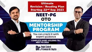 NEET PG Revision/ Reading plan for 2024. #OTO Mentorship #NEET PG