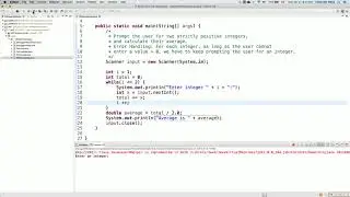 CS1B Java Tutorial 24 while loop with user inputs, Error Handling using nested while loop, Use of Br