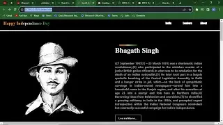 Happy Independence Day | Create Website landing page with animation using AOS library | 