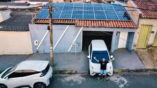 INSTALAÇÃO DE ENERGIA SOLAR DO BYD DOLPHIN MINI
