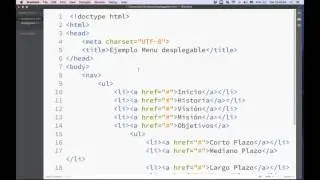 Menu desplegable usando HTML y CSS