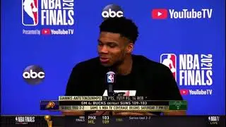 Giannis Antetokounmpo leaves first quarter of both NBA FINALS games because he had to take a tinkle