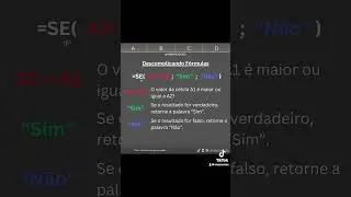 Descomplicando fórmulas: Dessa vez uma fórmula de condição!! #excel #insta