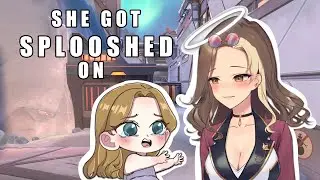 SHE GOT SPLOOSHED ON